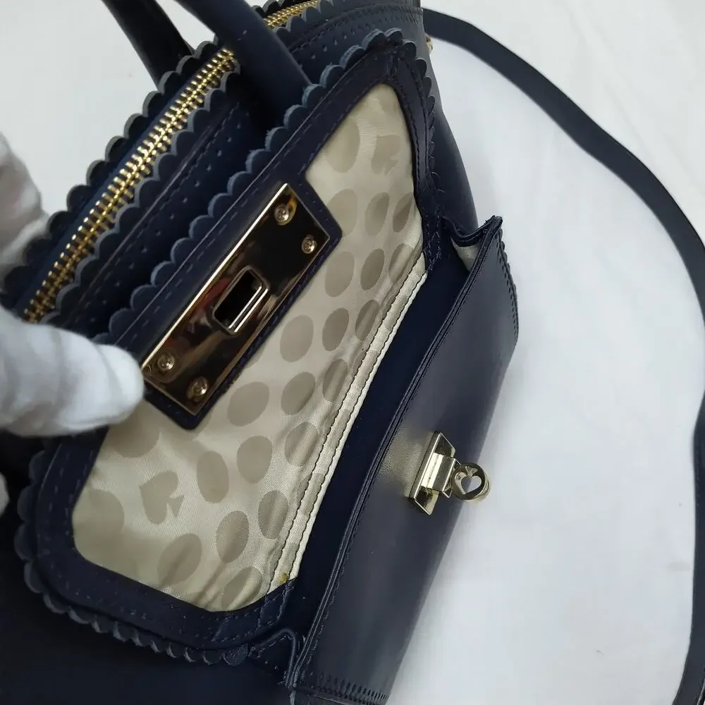 Kate Spade Palm Springs Maggie Midnight Blue Satchel Bag